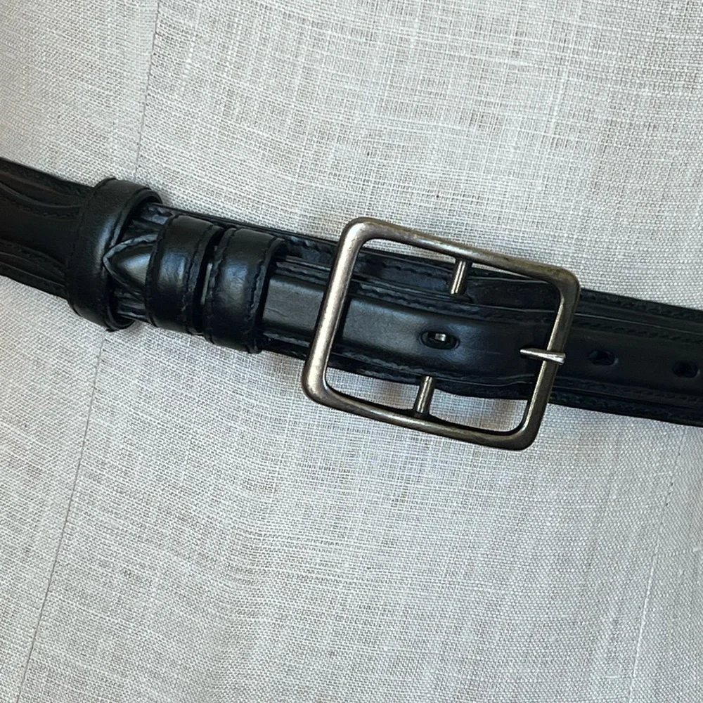 Nocona 34 Black Genuine Leather Western Belt Cowgirl Casual